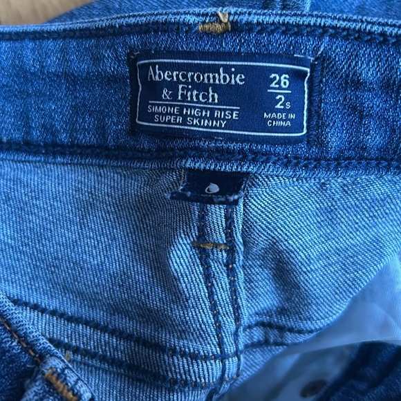 Abercrombie & fitch Simone High Rise jeans super skinny size 26 blue - Picture 6 of 9
